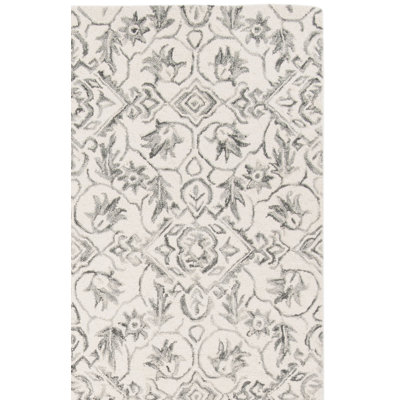 Pimentel Hand Tufted Wool Floral Rug