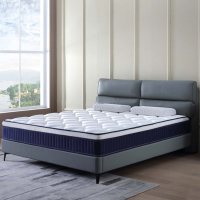10 Inch Plush Memory Foam Pocket Spring Hybrid Mattress In A Box With Certipur-US Certified Memory Foam