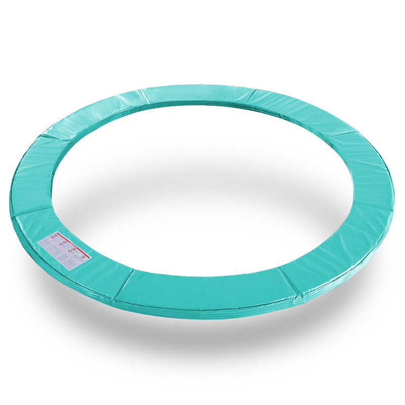 Coussin de trampoline pour trampoline, coussin de cadre rond à ressorts de sécurité imperméables, sans trou pour poteau