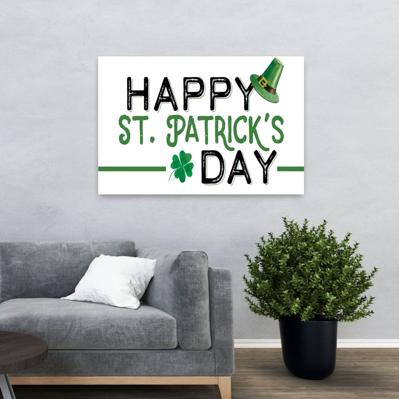 Joyeuse fête de la Saint-Patrick, art printanier contemporain, H 48 po x l 32 po