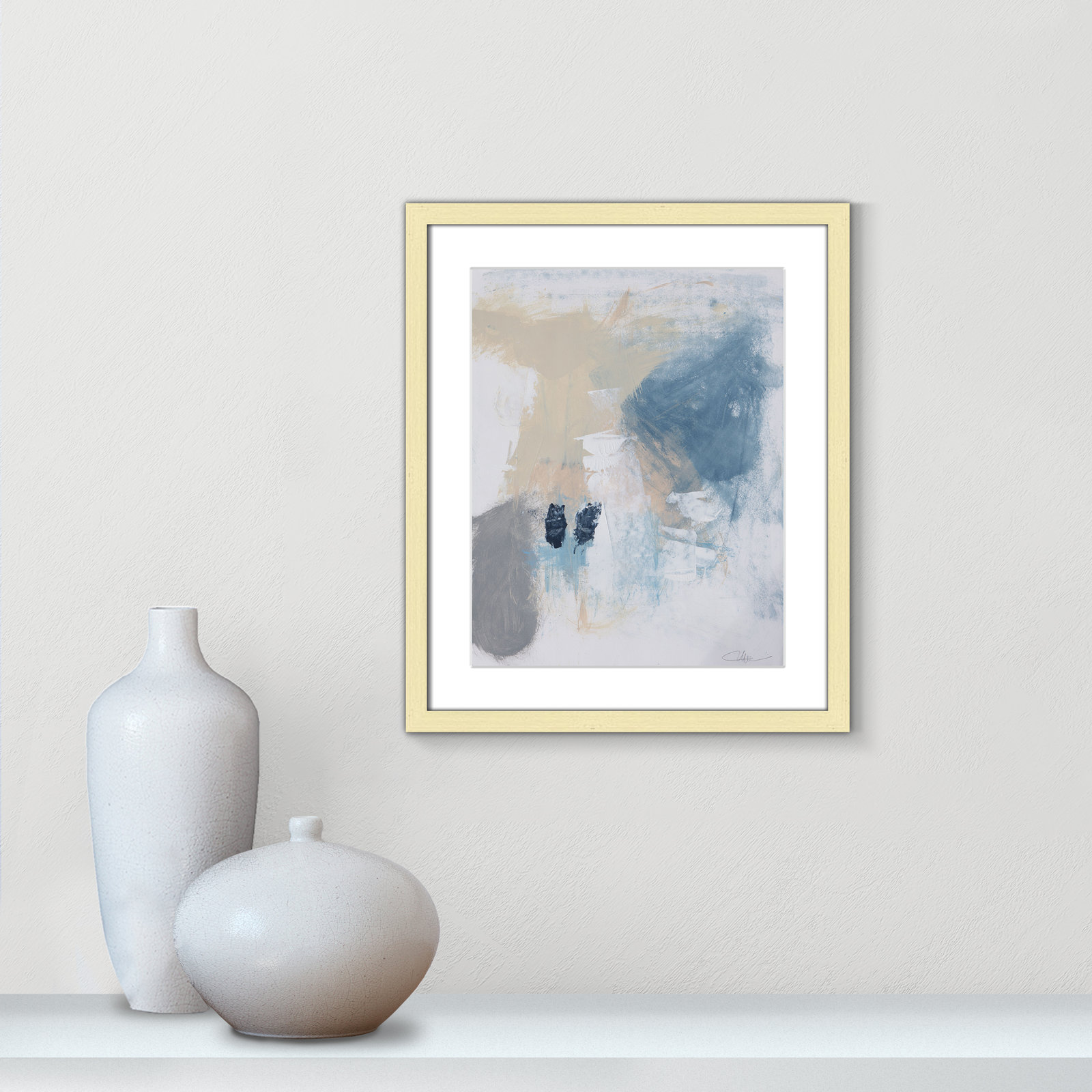 Coastal Carnival Collection "Coastal Carnival II" Print, Gold Single Picture Framed Paper, White, 19" H x 16" W x 1.25" D