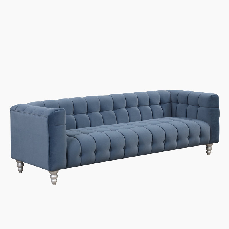 Canapé rembourré 89 po Goosby, Polyester bleu