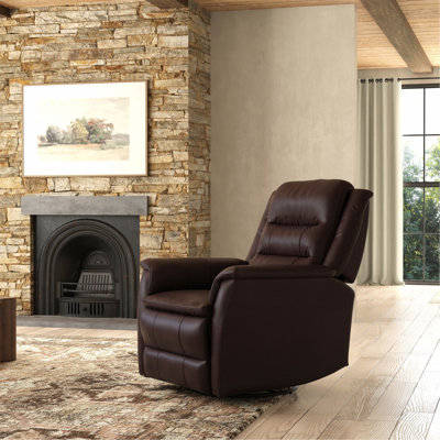 Global Home Swivel Glider Recliner With Manual Footrest