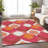 Premium Machine Washable Lisse Pink Rug-294341170