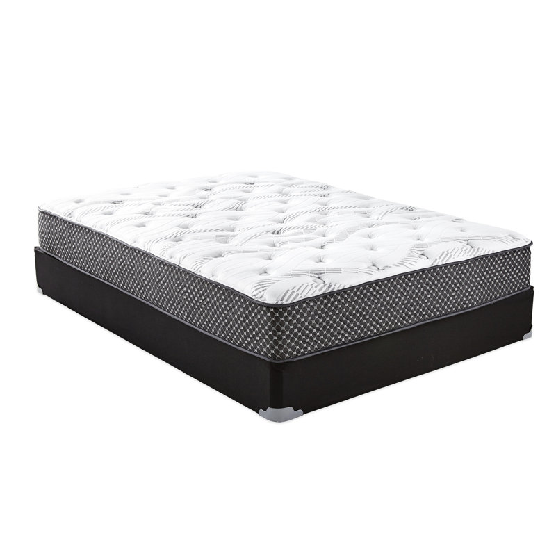 Matelas simple de 10 po - mi-ferme avec tissu anti-mèche, mousse viscoélastique imprégnée de gel pour une bonne nuit de sommeil, ressorts enveloppés sur le pourtour, réduction du dérangement des partenaires, mousse, rajeunissement réglable