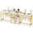 Modern 3-Piece Bar Table Set with PU Cushion Stools & 3-Tier Storage-1409353807