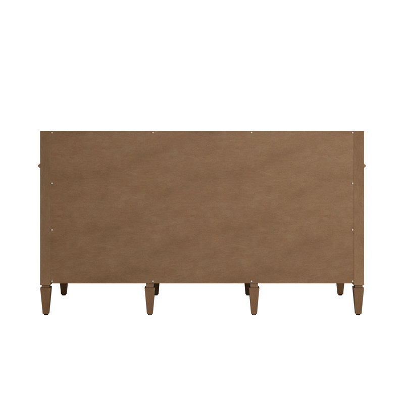 Brittany 60 in. Double Vanity, Pecan, Parisien Bleu