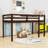 Twin Wood Low Loft Bed With Ladder-400432560