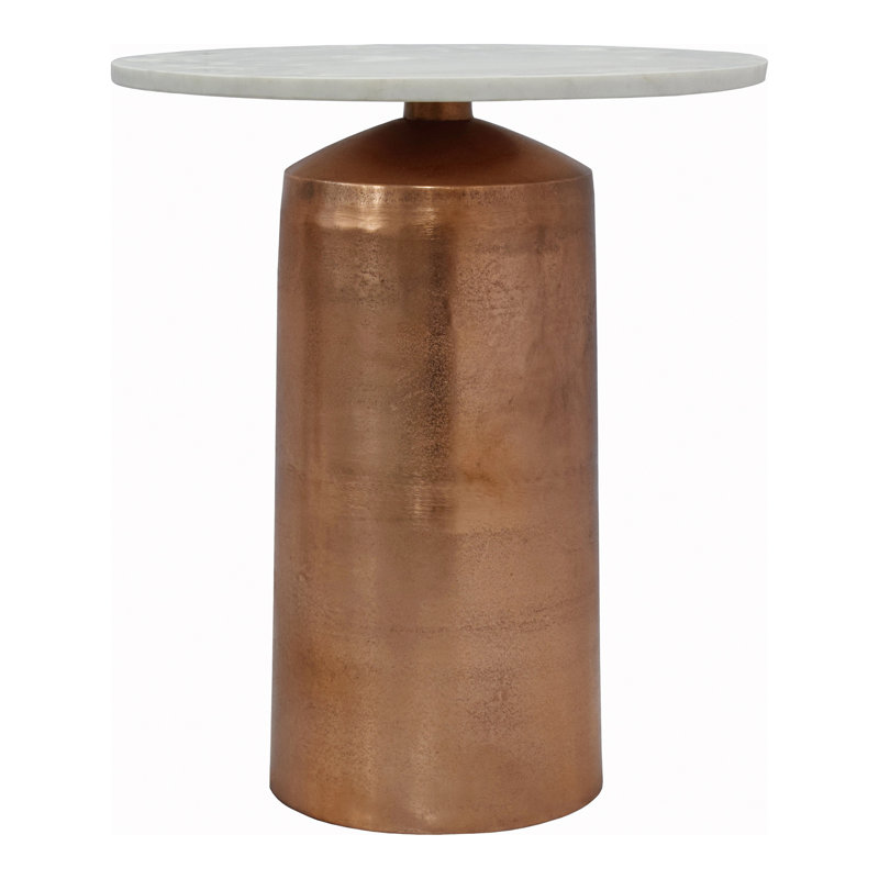 Jackie End Table, Raw Brass