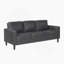 Chaise longue moderne en similicuir gris foncé-1248744327