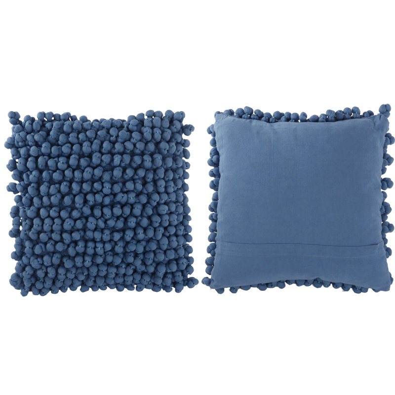 Claudette Throw Pillow, Metallic Blue