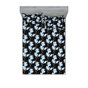 Noir, blanc, bleu doux / floral