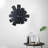 Stylish Decorative Metal Wall Clock, Black Finish, 19.7 x 19.7 inches | 100% Metal Construction, Thickness: 0.08 inches | Easy Wall Hanging, Powered by 1 AA Battery (Not Included) | Modern Home Decor Accent