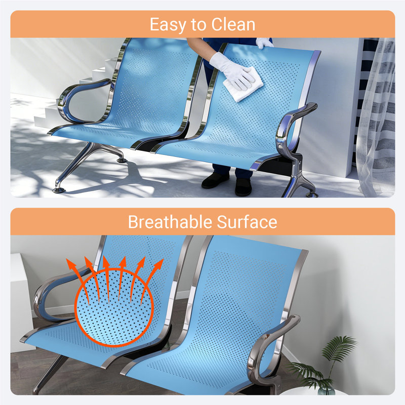 Chaise pour salle d'attente Kinfant, Bleu