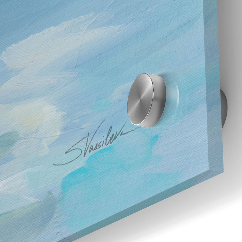  «By The Beach» par Silvia Vassileva, art mural en verre acrylique, 36 po x 36 po, H 36 po x l 36 po