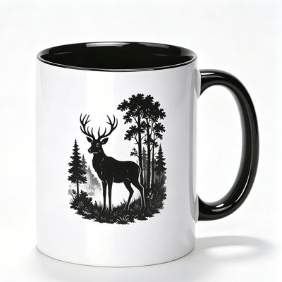 1pc Novelty Elk Forest Mug Coffee Cup Juice Cup Fun Gift.
