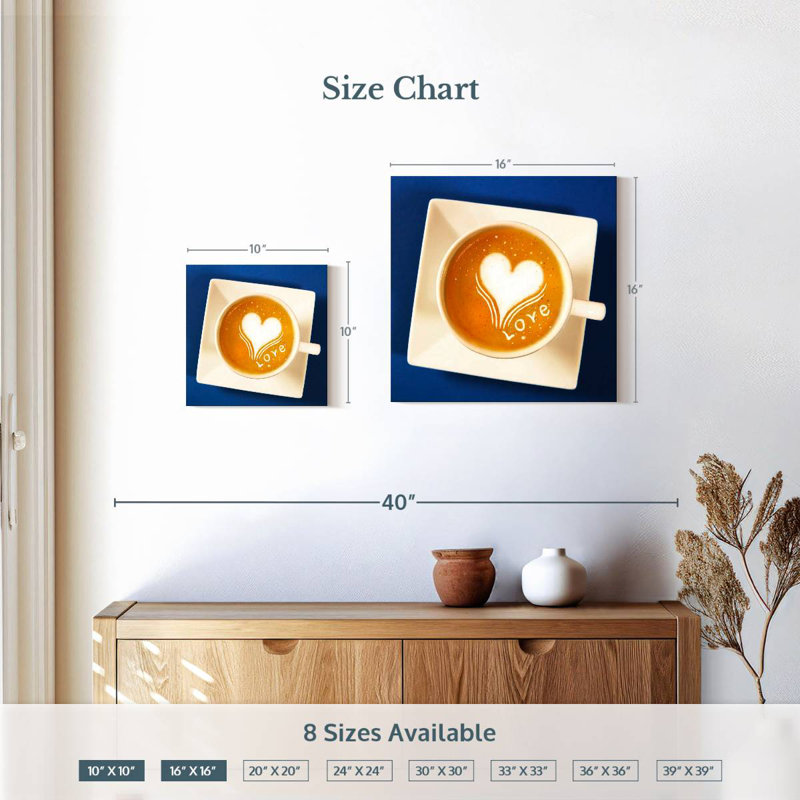 Yarlin Coffee Love, 16" H x 16" W