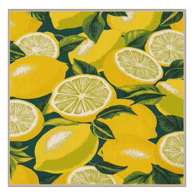 Washable Lemon Fruits Area Rug