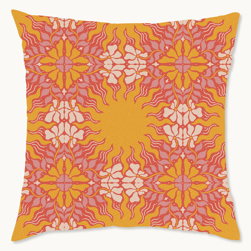 Housse de coussin géométrique en polyester