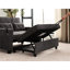 Fauteuil-lit Space en cuir gris foncé