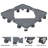 Stalwart Multi Purpose Dolly With 8 Feet, Locking Swivel Wheels, Levels and Adjustable Base for Moving Washer, Dryer, Appliances- 1100 Lbs Capacity
