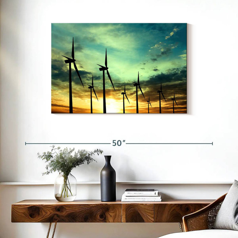 Lilie Windmills At Sunset