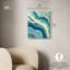 «Blue Green Abstract Agate II», art abstrait bleu sarcelle par -1062629055-1062629041
