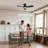 Ceiling Fan With Lights 42 Inch Flush Mount Ceiling Fan With Remote Control, ABS Blades Modern Outdoor Ceiling Fans For Bedroom/Farmhouse/Patio/Indoor, Quiet DC Motor