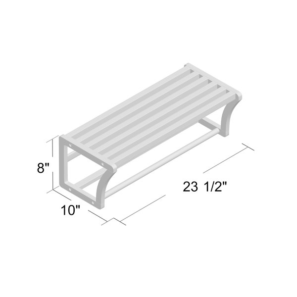 Bay Isle Home Larock Accent Shelf with Towel Bar & Reviews