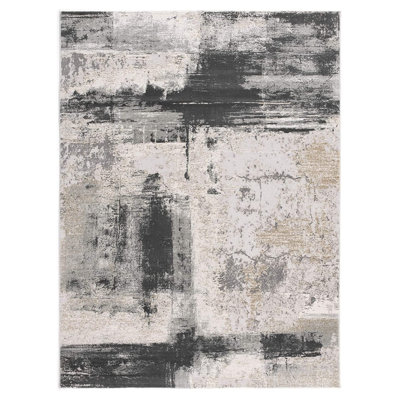 Tapis crème et gris
