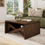 Table basse 2-en-1 Transformer, table de salle à manger extensible à hauteur variable, bois d'hévéa naturel, peu encombrante pour le salon-130022166