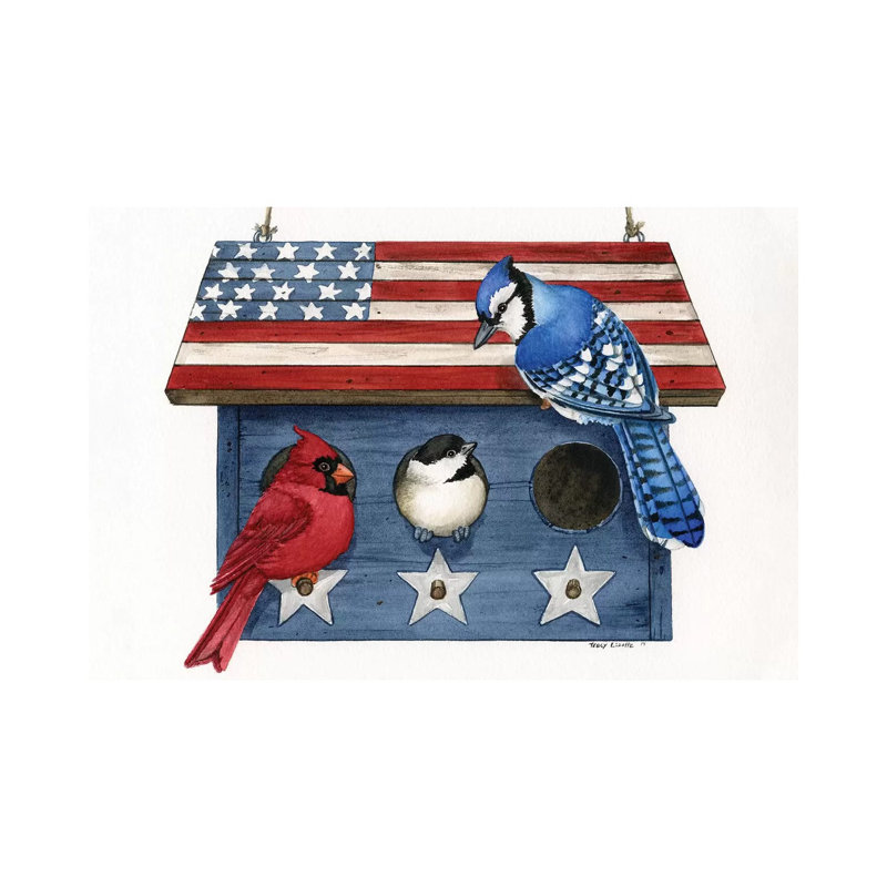 Patriotic Living by Tracy Lizotte - Painting on Canvas, Wrapped Canvas, 45.72cm H x 66.04cm W x 1.91cm D