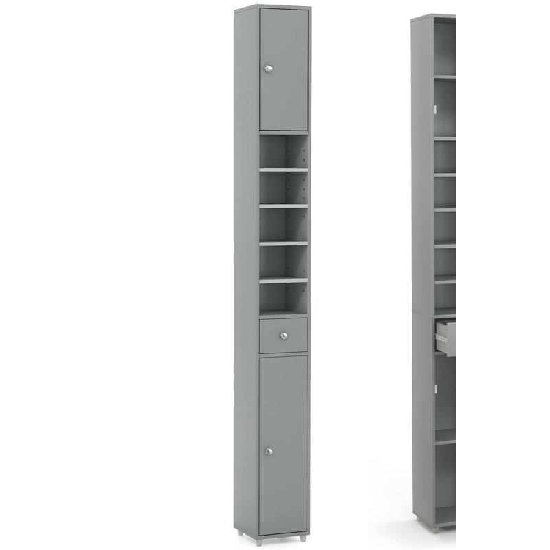 Graisen Freestanding Bathroom Cabinet, Grey