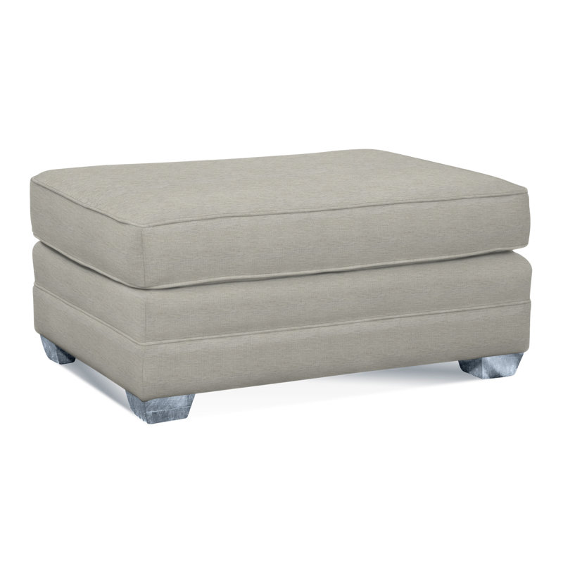 Bedford Upholstered Ottoman, Sea Glass , Basic Beige, 0317-85