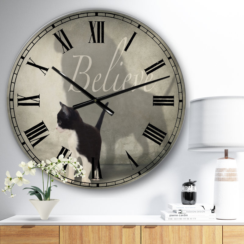 Horloge murale Believe Shadow I, Surdimensionné