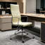 Chaise de bureau avec structure et base en aluminium, chaise de salle de conférence pivotante