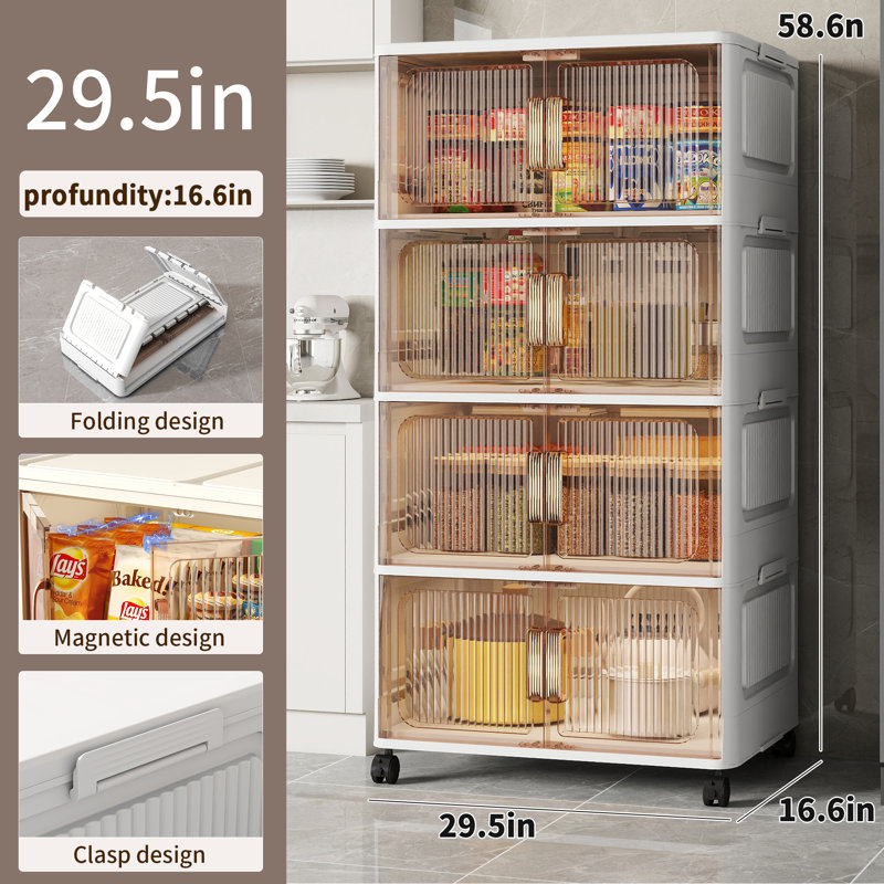 Bacs de rangement pliables avec couvercles