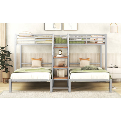 Metal Twin Over Twin & Twin Bunk Bed by Mason & Marbles
