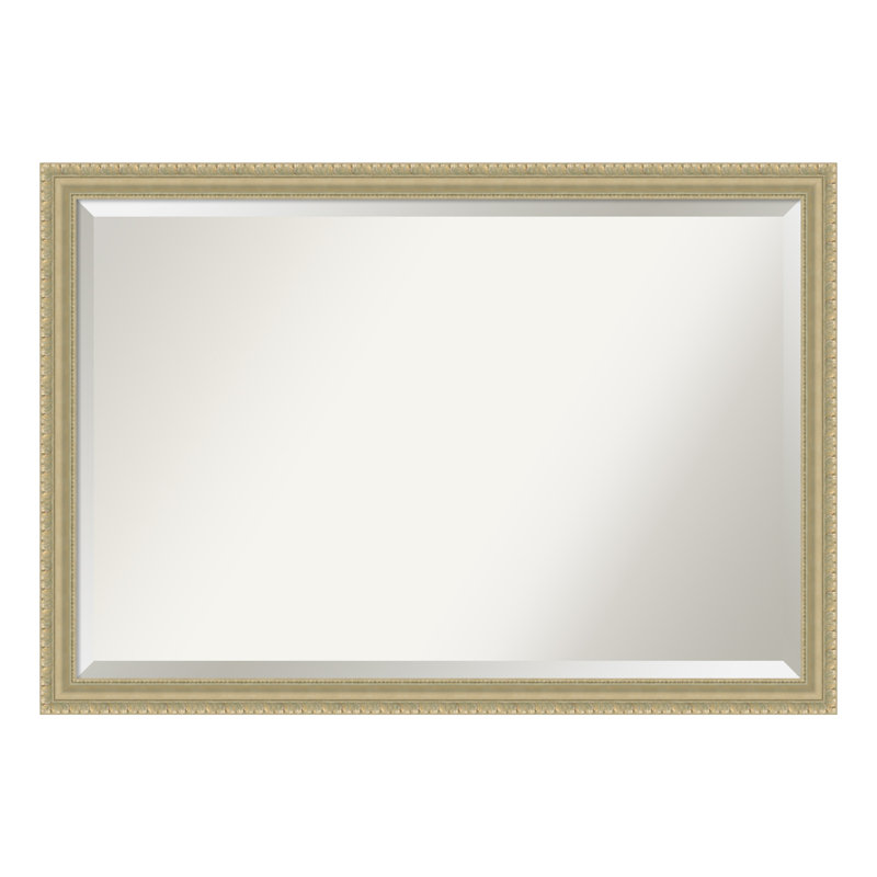 Everts Rustic Beveled Wall Mirror, 27" H x 39" W x 1.25" D