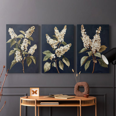 Floral Study  Series  LII  -Premium Gallery Wrapped Canvas Set -Ready to Hang