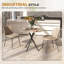 HOMCOM 80cm Round Dining Table, Industrial Kitchen Table with Steel Legs-648340203-648340207