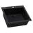 Ruvati 23 x 20 inch epiGranite Drop-in Topmount Granite Composite Quartz Single Bowl Wet Bar Prep Sink - Midnight Black --101377128-48744117