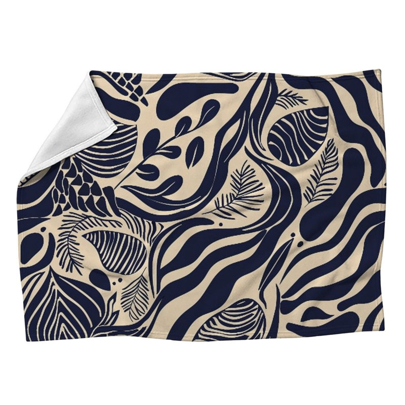 Jeté en molleton Abstract Abstract - Jolis motifs de canapés ou de lits, Lit simple