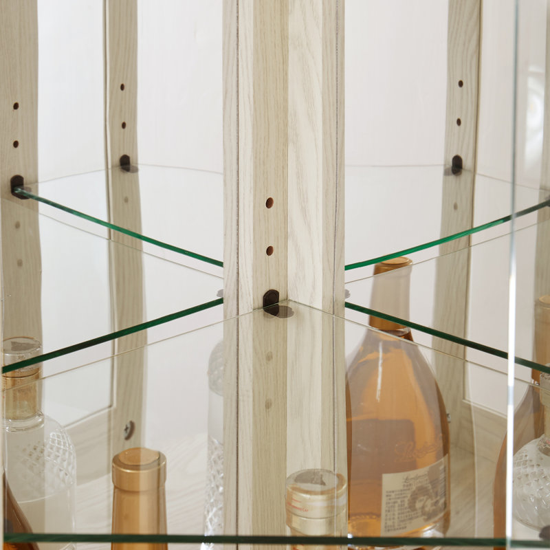 Vitrine de coin vitrée, Blanc antique