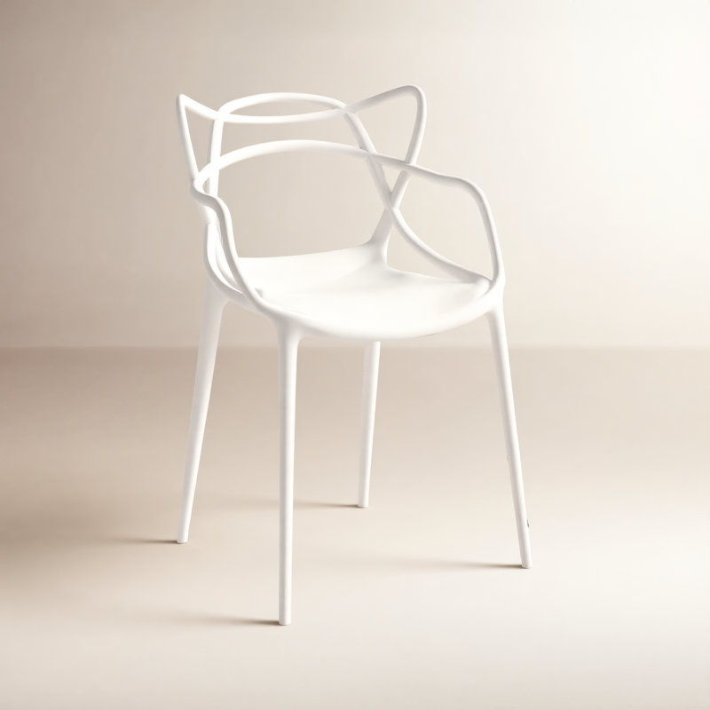 Masters 18.11'' H Stacking Armchair, White