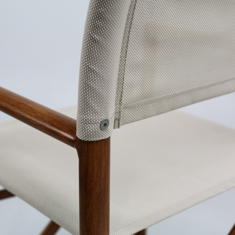 Campaign Folding Armchair, Teak/Sand