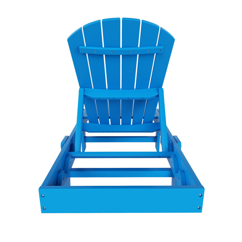 Méridienne inclinable en poly 77,7 po, Bleu pacifique