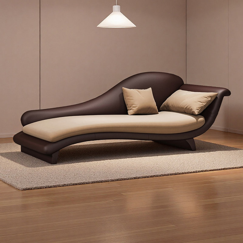 Méridiennes d'intérieur en bois Living Room, Rose poudreux, Orienté à droite