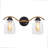 2-Light Modern Bathroom Vanity Wall Sconce with Hammered Glass Shades and 3-Stage Touch Dimmer