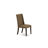 9 Piece Modern Dining Table Set Includes a Rectangle Wooden Table with Butterfly Leaf and 8 Brown Linen Fabric Parson Chairs, Mahogany-1955862583-1955862582-1955899762